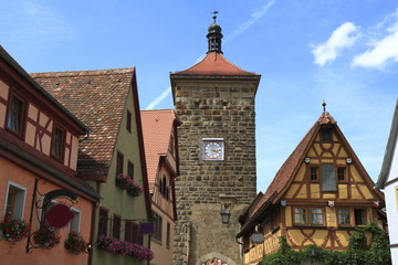 Obraz premium Siebers Tower in Rothenburg ob der Tauber