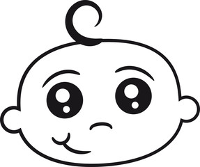 kopf gesicht glücklich laufen klein süß niedlich windel kind baby comic cartoon