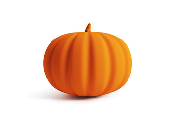 Halloween pumpkin isolated on white background. 3d rendering