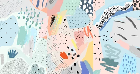 Kreativer künstlerischer Hintergrund. Trendige Abbildung. Collage. Kopfzeile für moderne Kunst © lera_efremova
