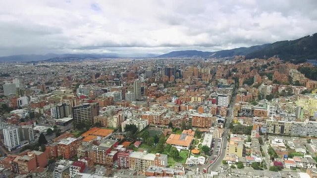 Beautiful Aerial of Bogota, Colombia