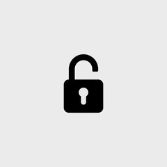 Padlock flat vector cion