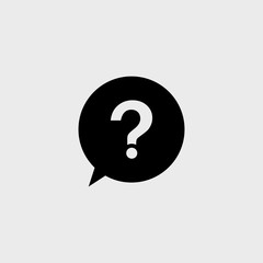 Question flat vector icon