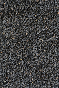 Black sesame seeds background