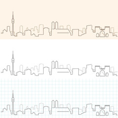 Obraz premium Munich Hand Drawn Skyline