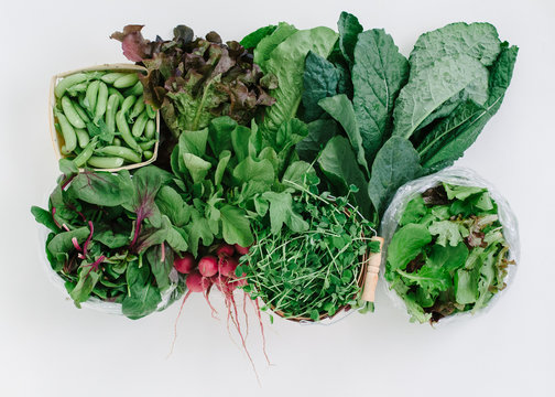 abundance of spring vegetables