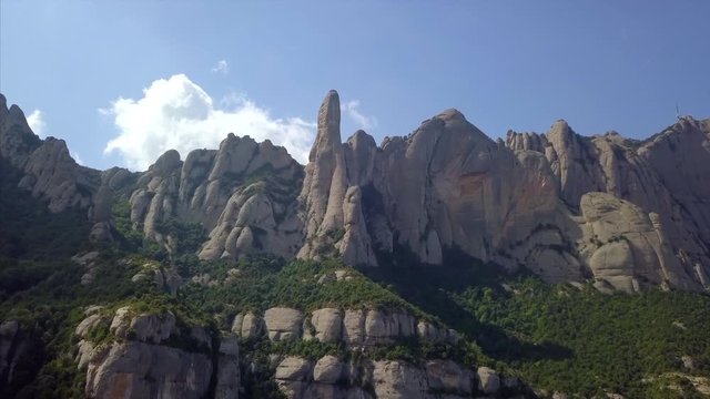 Aerial view of Montserrat mountains