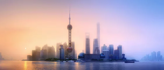 Fotobehang Shanghai skyline stadsgezicht © boule1301