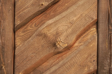 Diagonal And Vertical Wooden Texture, Background Brown Old Wood Planks.