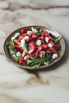 Strawberry and arugula salad