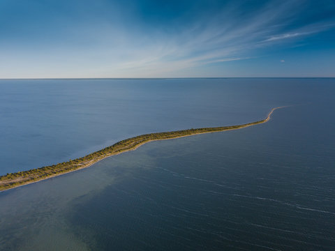 Spit of Hiiumaa island in Estonia.  Baltic sea.