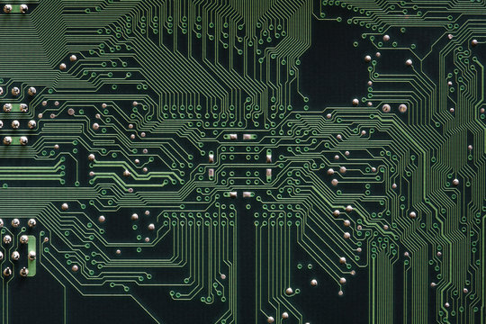 Printed circuit board closeup