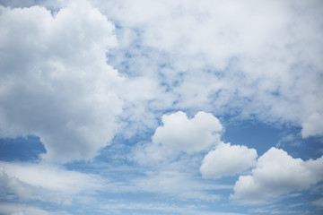 Clear blue sky, realistic sky with clouds