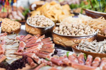 Banquet table at the wedding, Ukraine