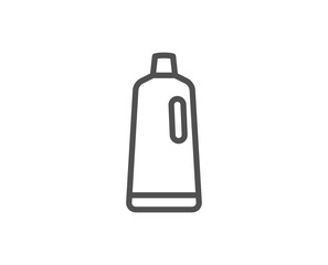 Cleaning shampoo line icon. Washing liquid.