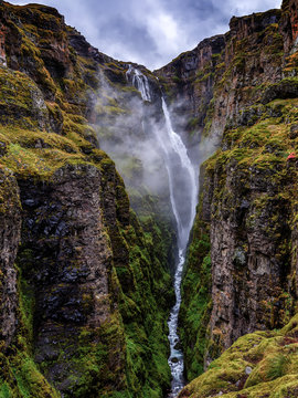 Glymur, the second highest waterfall in Iceland