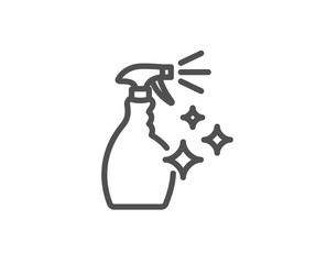 Cleaning spray line icon. Washing liquid.