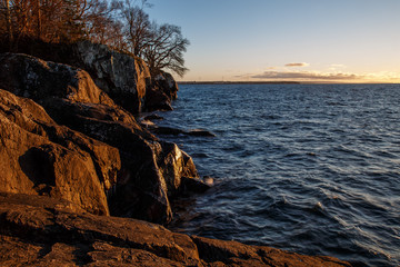 Cliffs at sunset