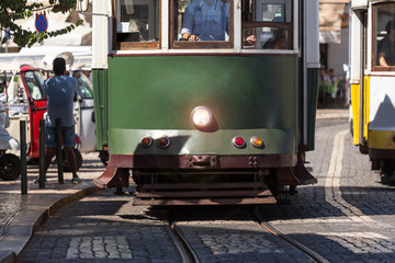Fototapeta na wymiar historic tram lisbon portugal