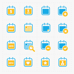 Vector Calendar Icons on white