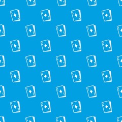 Playing card pattern seamless blue
