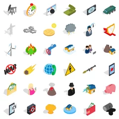 Foto op Canvas Gadget icons set, isometric style © ylivdesign