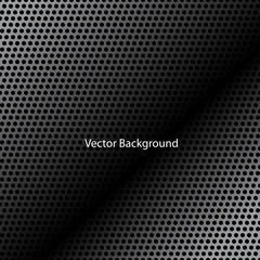 Naklejka premium Carbon Fiber Texture. Black and White Halftone Vector Background. Abstract Technology Vector Template.