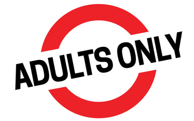 ADULT ONLY sticker. Authentic design graphic stamp.