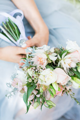 Obraz na płótnie Canvas beautiful modern wedding bouquet