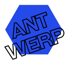 ANTWERP sticker. Authentic design graphic stamp. Original series