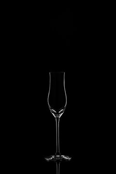 Liqueur glass  on the dark background