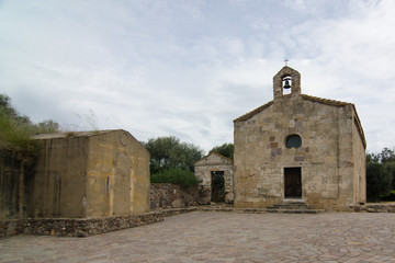 Fototapeta na wymiar Chiesa romanica di Palmas Vecchia