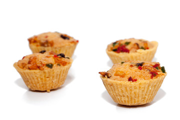 mix Fruit Cookie Cup on white background