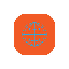 World web square icon vector