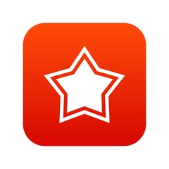 Star icon digital red