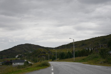 Norwegen, Norge, Nordkapp, Nordkap, Schiefer, Schieferplatten, Dorf,  Finnmark, Fjord,...