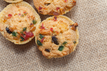 mix fruit cup cookie on sack