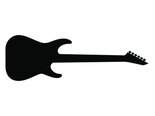 Silhouette tracées à la main d'une guitare Electrique
