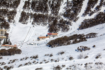 Aerial View Of Ski Fields in Australia