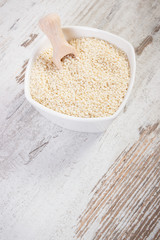 Heap of sesame containing calcium and dietary fiber, concept of healthy nutrition