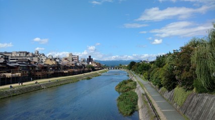Fototapeta na wymiar Kyoto Kamogawa River