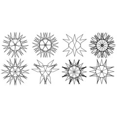 Holiday patterns of stars of snowflakes and flowers for gifts