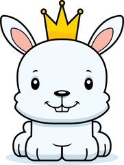 Obraz na płótnie Canvas Cartoon Smiling Prince Bunny