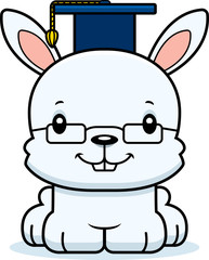 Cartoon Smiling Teacher Bunny