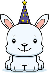 Fototapeta na wymiar Cartoon Smiling Wizard Bunny