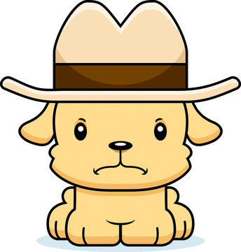 Cartoon Angry Cowboy Puppy