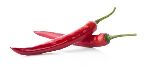 Red chili pepper isolated on a white background