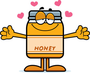 Cartoon Honey Jar Hug
