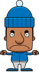 Cartoon Angry Winter Man