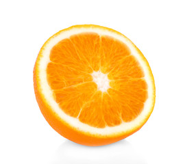 orange slice on white background